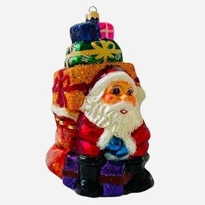 Santa Ornament CHRISTOPHER RADKO Glass Christmas Ornament Xmas Ornament Art